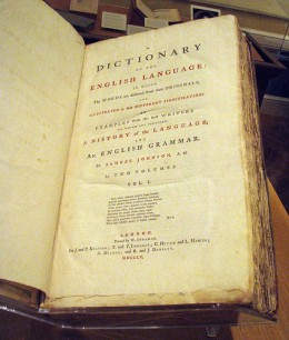 Samuel Johnson's dictionary