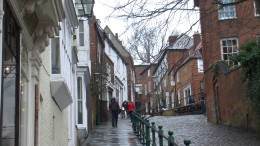 Steep Hill on a rainy day in Lincoln