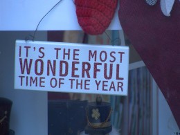 Christmas sign - "It's the most wonderful time of the year"
