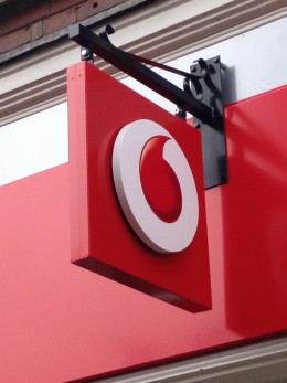 Sign of the Lincoln vodafone shop