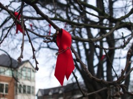People all around the world are wearing red ribbons today to raise awareness for the 35 million people who are living with HIV and AIDs.
