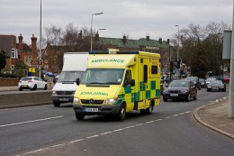 Ambulance rushing to a call.
