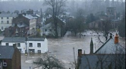 Storm Desmond hitting Cumbria , 5 December 2015.