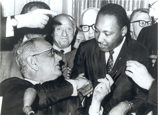 The signing of the Civil Rights Act 1964