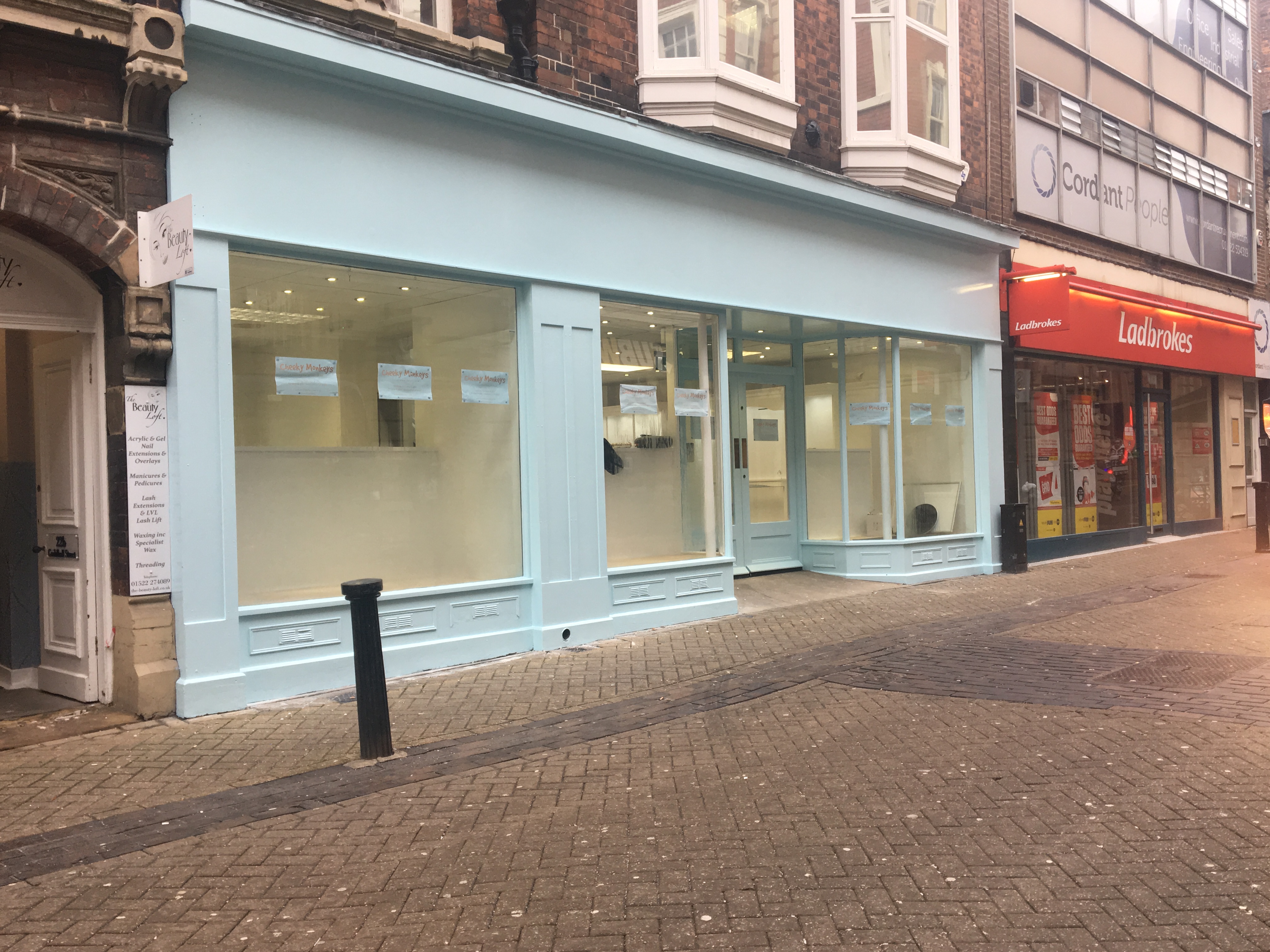 Empty store on Lincoln High Street that will become Cheeky Monkey boutique.