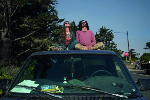 Keiths favourite image: A hippy couple sat on top of their truck watching the eclipse.

Photo: Keith James