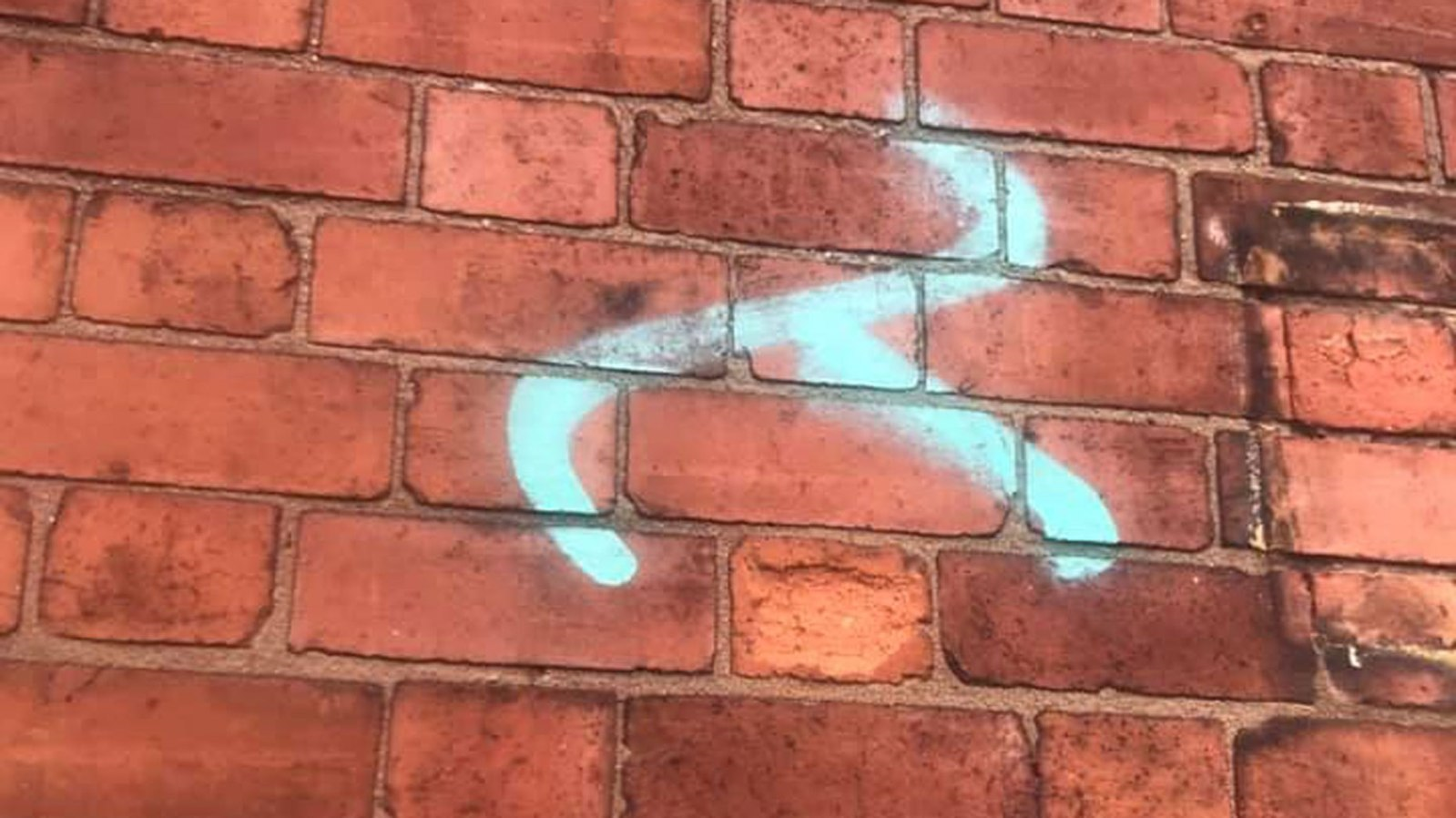 The Graffiti left on a students house in Lincoln. Picture: Chloe Till