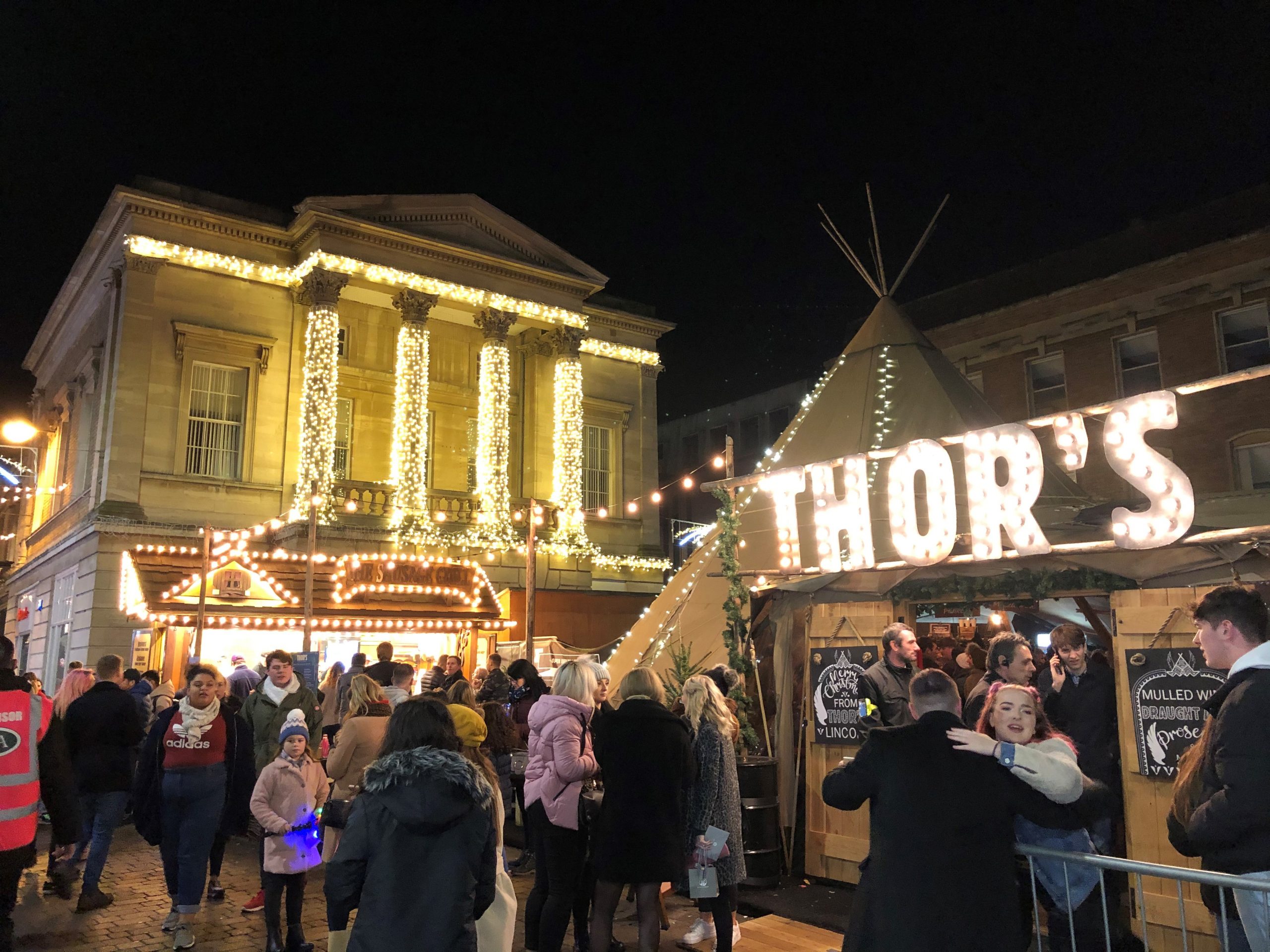 Lincoln's Cornhill Quarter and Thors Tipi Bar. Photographed by: Sophie Smith