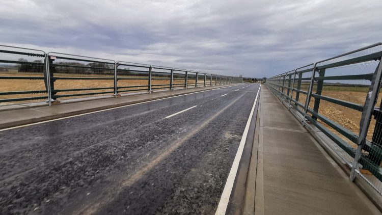 The new bridge opened to motorists on 31st January.