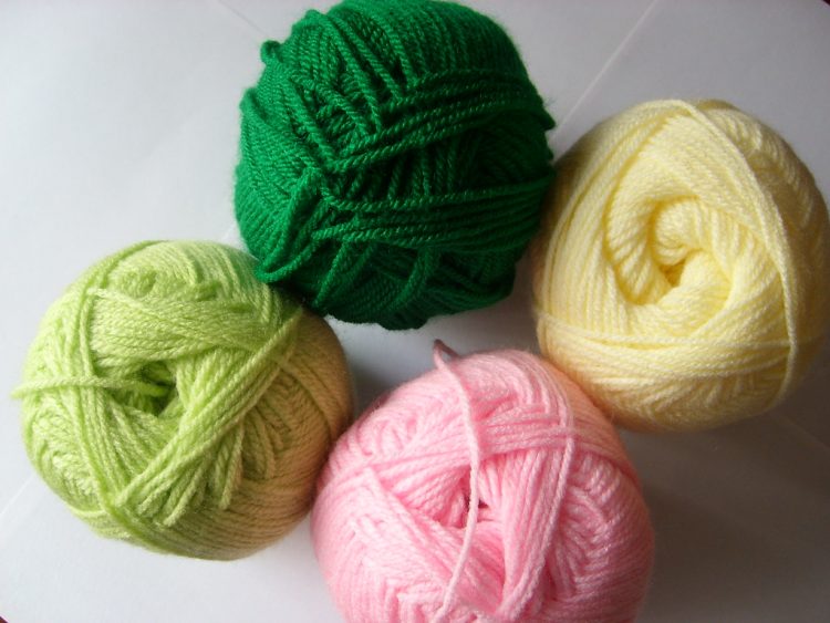 Balls of wool for knitting
