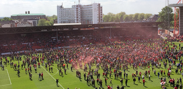 Fans at the City Ground in Nottingham (Photo: Charlie Liptrott)
