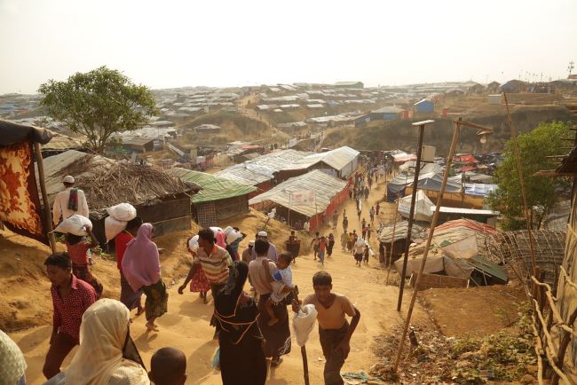 Sprawling Kutupalong refugee camp near Cox's Bazar Bangladesh. Photo: Russell Watkins