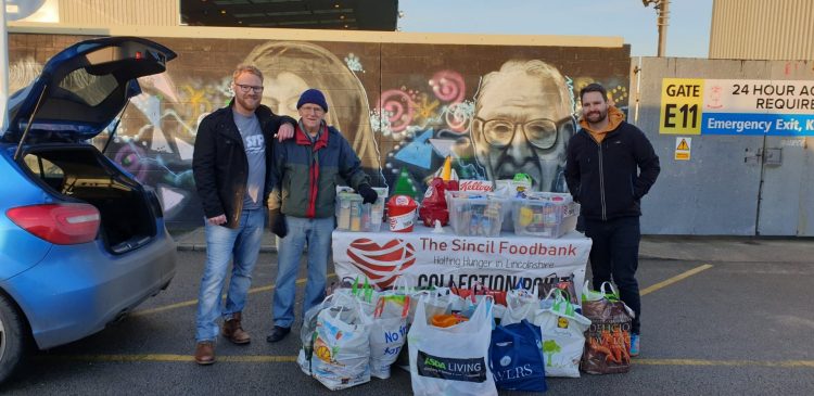 The Sincil Foodbank at a Lincoln City game in January. Photo: The Sincil Foodbank