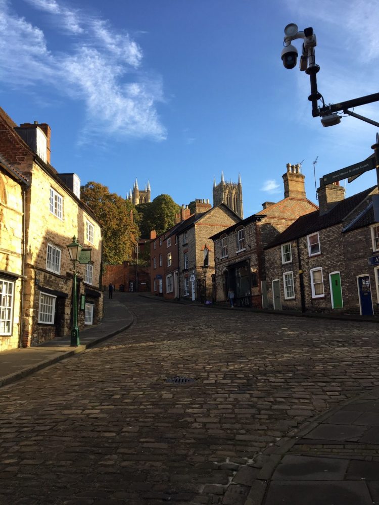 The bottom of Steep Hill, independent businesses line both sides of the street. Photograph: Molly Bryan