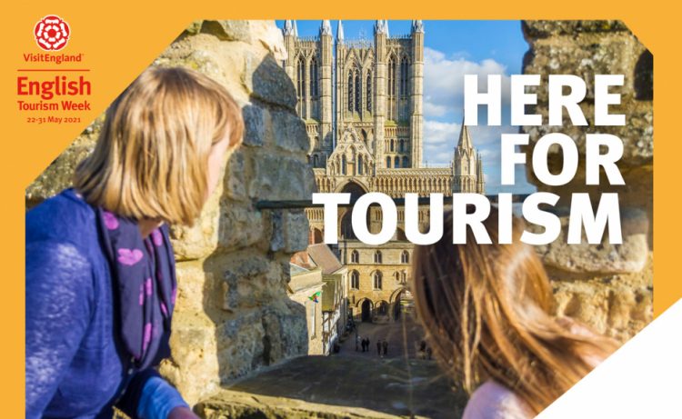 Visit Lincoln's "Here for tourism" poster for English Tourism Week 2021. Photo: Visit Lincoln